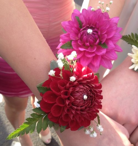 Wrist Corsages Homecoming 13 | Dahlia Wedding Bride Bouquets